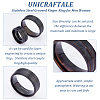 DICOSMETIC 16Pcs 8 Size 316 Stainless Steel Grooved Finger Ring for Men Women RJEW-DC0001-09B-4