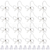SOFPLATE 28Pcs Bowknot Shape Brass Earring Hook DIY-SP0001-06P-1