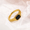 Mother's Day Rings 304 Stainless Steel Pave Cubic Zirconia Finger Rings for Women FS-WGAA4E7-05-1