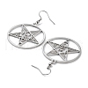Tarnish Resistant 304 Stainless Steel Ring with Star Dangle Earrings for Women EJEW-R156-03P-2