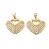Brass Micro Pave Cubic Zirconia Pendants KK-R229-11G-D-1