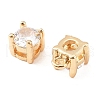 Brass Micro Pave Cubic Zirconia Pendants KK-D382-04G-01-2