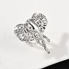 Brass Adjustable Open Cuff Rings for Women RJEW-R032-02P-2
