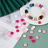 DICOSMETIC 80Pcs 2 Bags Rondelle Food Grade Eco-Friendly Silicone Focal Beads SIL-DC0001-39A-5