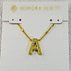Brass Initial Pendant Necklaces for Women FS-WG8E27F-01-1