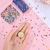 SUNNYCLUE 800Pcs 10 Styles 2-Hole Baking Paint Glass Seed Beads SEED-SC0001-44A-3