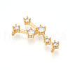 Brass Micro Pave Cubic Zirconia Pendants KK-N261-120E-G-2