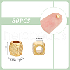 Unicraftale 80Pcs Matte Style Brass Beads KK-UN0003-06-2