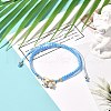 Adjustable Natural Gemstone Braided Bracelets BJEW-JB07026-4