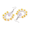 3Pairs Handmade Glass Seed Beads Teardrop Dangle Earrings EJEW-MZ00296-6
