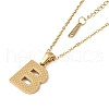 Ion Plating(IP) Initial Letter 304 Stainless Steel Pendant Necklaces NJEW-M199-01G-B-1