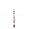 7 Chakra Nuggets Natural Gemstone Pocket Pendant Decorations HJEW-JM01049-02-2