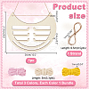   1Pc Arch/Cat Shape Wood Wall Mounted Jewelry Organizer DIY-PH0022-99B-2
