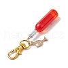 Goblet Alloy Enamel with Wine Resin Pendant Decorations HJEW-JM02524-5