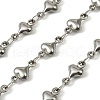 304 Stainless Steel Heart Link Chains CHS-A017-02B-P-1