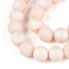 Frosted Opaque Glass Beads Strands GLAA-T032-P10mm-MBB09-3