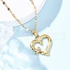 201 Stainless Steel Pendant Necklace for Women NJEW-F335-02G-02-4