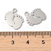 Non-Tarnish 304 Stainless Steel Charms STAS-J042-25P-3