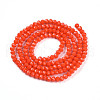 Opaque Solid Color Imitation Jade Glass Beads Strands EGLA-A044-P2mm-D03-3