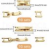 SUPERFINDINGS 20 Sets 2 Styles Eco-Friendly Brass Watch Band Clasps KK-FH0004-01-2