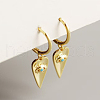S925 Sterling Silver Heart with Eye Hoop Earrings DL4176-4