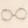 Alloy Heart-shaped Magnetic Braided Rope Bracelets for Couple Girlfriends WG59636-07-1