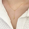 925 Sterling Silver Teardrop Lariat Necklaces FS-WG7BCFA-01-1