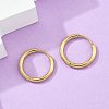 Ion Plating(IP) 304 Stainless Steel Huggie Hoop Earrings EJEW-F111A-17mm-G-5