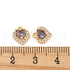 Brass Micro Pave Cubic Zirconia Charms KK-Z057-01G-02-3