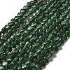 Synthetic Malachite Beads Strands G-P575-C14-6mm-2
