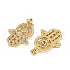 Brass Micro Pave Cubic Zirconia Pendants KK-S526-33G-2