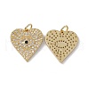 Brass Micro Pave Cubic Zirconia Pendants KK-B061-12G-1