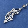 Rack Plating Brass Macrame Pouch Necklace Making for Gemstone Nuggets KK-M285-02B-S-2