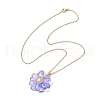 Glass Pendant Necklaces NJEW-MZ00112-10-3