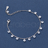 Rhodium Plated 925 Sterling Silver Cubic Zirconia Charm Bracelets DY7383-2