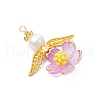 Handmade Glass Seed Beaded Angel Pendants PALLOY-MZ00764-03-3