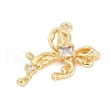 Brass Micro Pave Cubic Zirconia Pendants ZIRC-P122-05D-G01-2