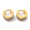 304 Stainless Steel Textured Hoop Earrings EJEW-P230-01B-G01-2