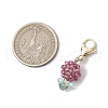 Flower Glass Seed Beads Beaded Pendant Decorations HJEW-MZ00196-05-3