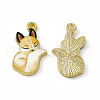 Painted Alloy Pendants PALLOY-P288-05G-2