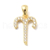 925 Sterling Sliver Micro Pave Clear Cubic Zirconia Pendants STER-Z012-06G-07-1