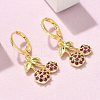 Brass Micro Pave Clear Cubic Zirconia Stud Earrings EJEW-P303-06G-2