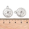 Non-Tarnish 304 Stainless Steel Pendant Rhinestone Settings STAS-P364-02P-3