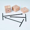T Bar Iron & Wood Earring Displays Sets EDIS-WH0016-03-4