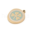 304 Stainless Steel Enamel Pendants STAS-I325-101G-2