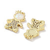 Brass Micro Pave Clear Cubic Zirconia Pendants KK-L213-043G-01-2