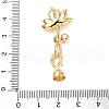 Brass Natural Pearl Enamel Fold Over Clasps KK-U059-31G-02-3