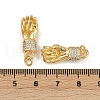 Brass Micro Pave Cubic Zirconia Pendants KK-C093-01C-G-3