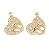 Brass Micro Pave Cubic Zirconia Pendants ZIRC-I063-26G-2