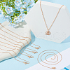 Beebeecraft 10Pcs Brass Cable Chain Necklaces Set MAK-BBC0001-12B-4